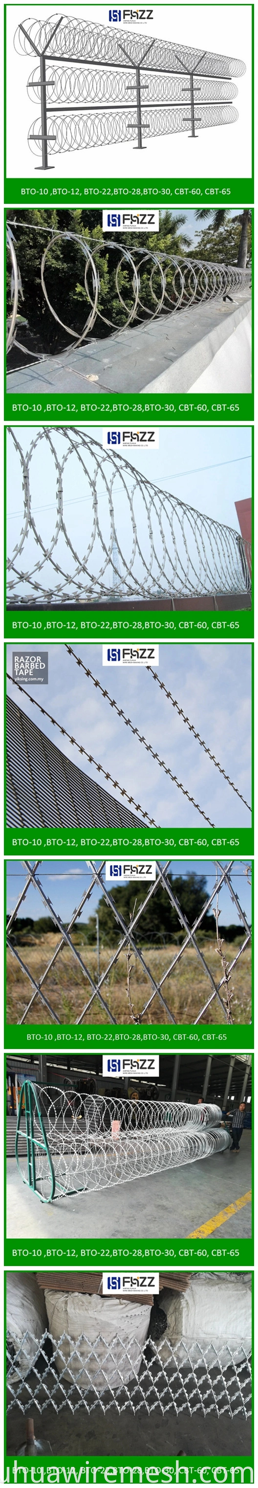 Elektrische Konzertina BTO -30 Stacheldrahtzaun